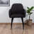 Dejana 2-piece Dining Chair Set in Black Faux Leather, 32.75'' H X 21.86'' W X 23.89'' D
