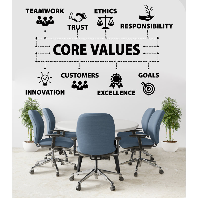 Autocollants muraux Core Value, Rouge, H 15 po x l 24 po, Oui