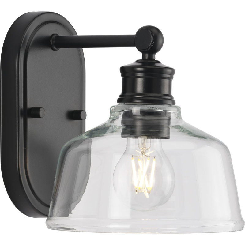 Éclairage pour meuble-lavabo 36 po Leo, Noir mat, Une lumière