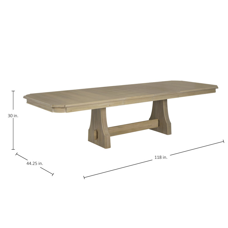 Maris Mahogany Rectangle Trestle Extension Dining Table - 78 In. W X 30 In. H