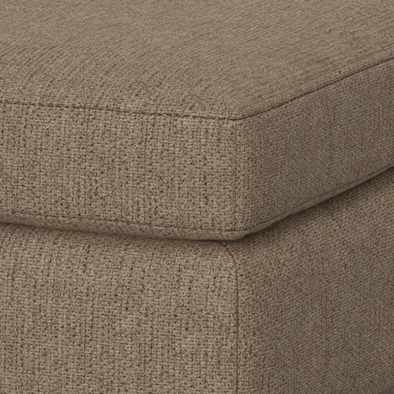Repose-pieds Jeni, blocs de coin Modern 39 po, bois massif, polyester, Brun