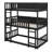 Twin-Sized Triple-Layer Rubber Wood Bunk Bed Fully Equipped With Ladders And Guardrails-1620661495