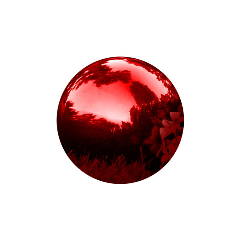 Red 10" Stainless Steel Mirror Gazing Ball for Garden