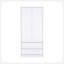 Armoire 2 tiroirs Austin, porte double, tringle-1200111733