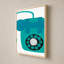 «Retro Téléphone Blue» par Jen Bucheli - Impression sur toile