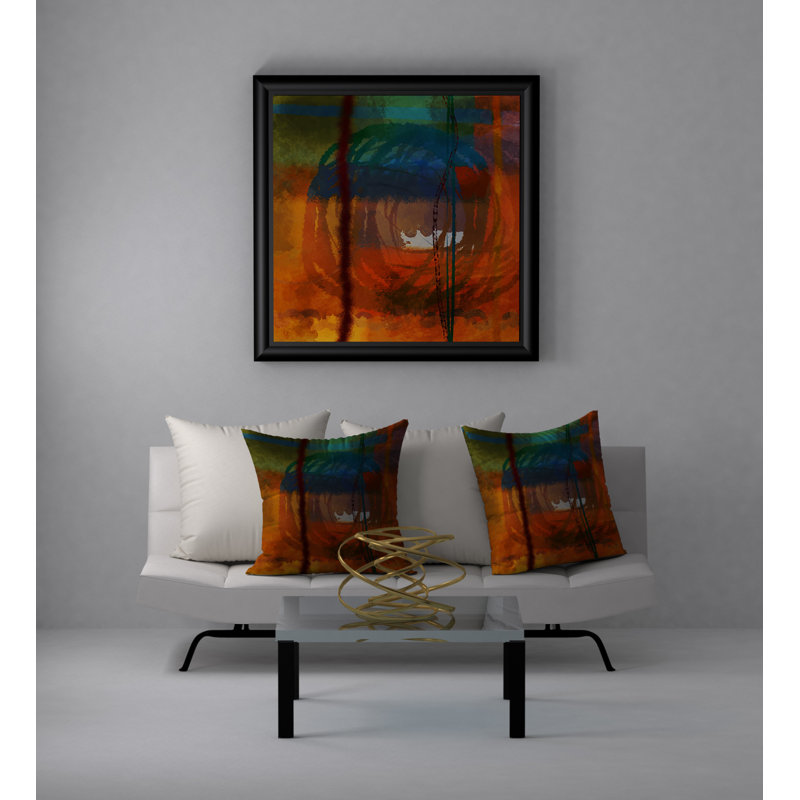 Abstract Reversible Throw Pillow, 20" x 20"