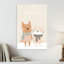 Cozy Winter Animals Abstract Contemporary Cat Dog Winter Landscape Wall Art Print 1 Piece Wrapped Canvas Wall Art-51858127