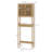 Bamboo Over The Toilet Storage Cabinet, Over Toilet Bathroom Organizer With Slatted Doors, Adjustable Shelf And Open Shelf, Natural