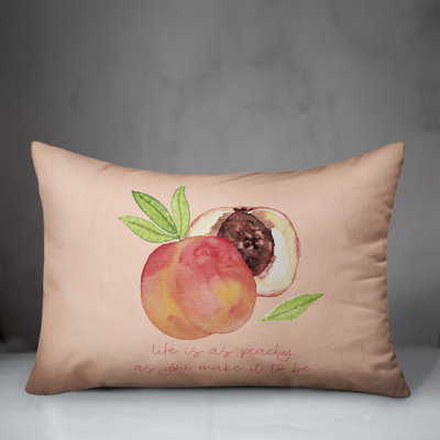 Life As Peachy You Make It Pillow Throw Pillow