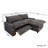 3-Piece Modular Linen L-Shaped Power Reclining Sofa With Zero-Gravity And Heated Seats