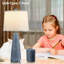 Ensemble de 2 lampes de chevet avec table de chevet, lampe de table de ferme rustique rétro, 3 lumières à intensité variable, port USB (avec or, haut 27 pouces)-107777845