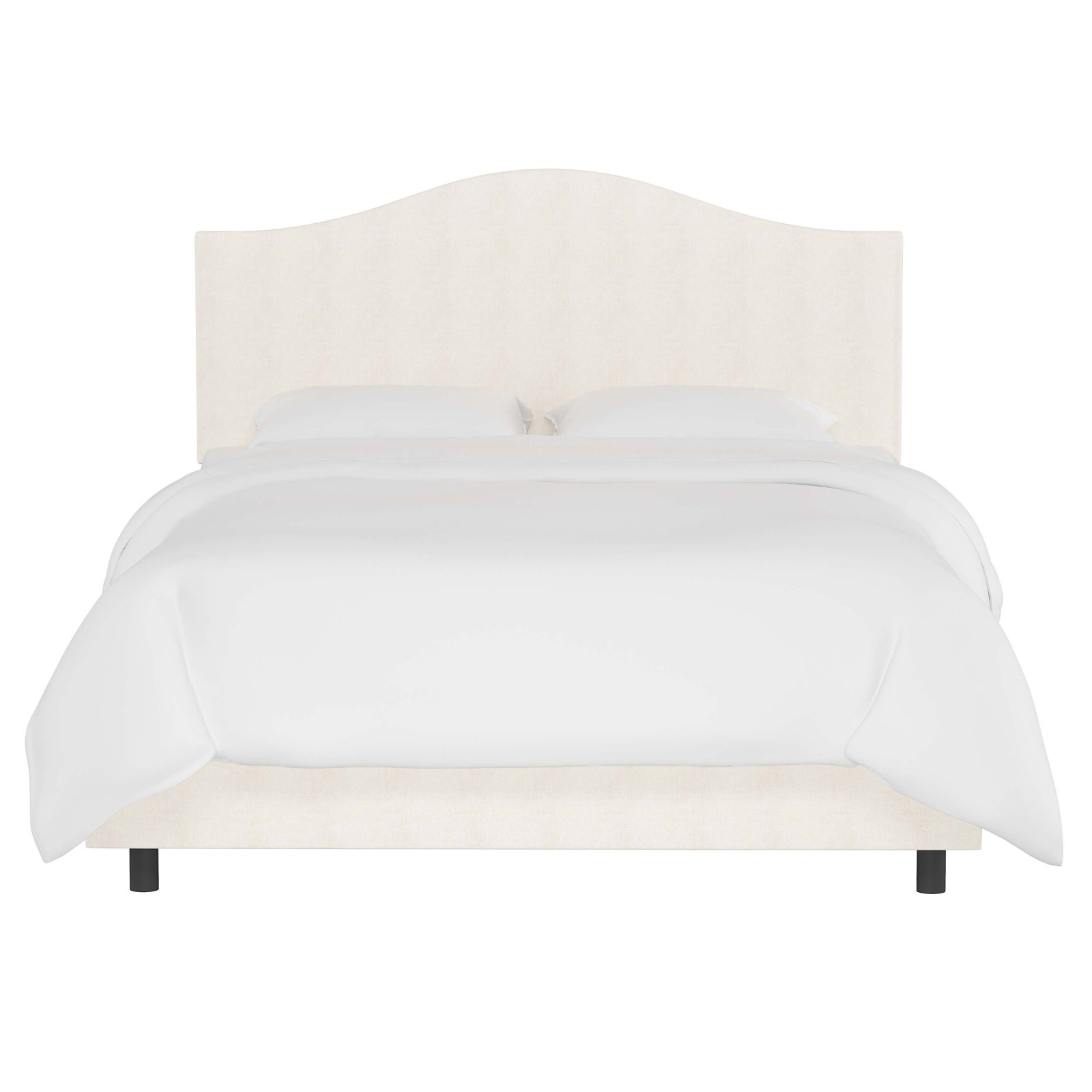 Morris Upholstered Standard Bed, Queen, Zuma White Textured Linen