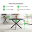 Hadlow Veneer & Metal Round Dining Table With Ophelia Fabric Chairs - Modern Statement Design-421359986-421359756