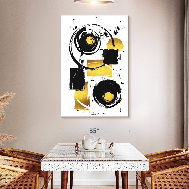 Avery Gold Abstract Painting VII, 51" H x 34" W