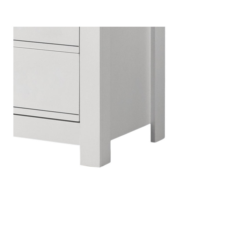 Cosmo 31"W White 5-Drawer Dresser Chest - Engineered Wood Bedroom Storage Furniture with Black Handles