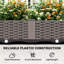 2 pots de fleurs en plastique avec treillis et filet