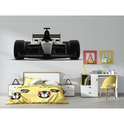 Black Formula Race Car Wall Mural Kids Room Modern Racing Decor 271Mv
