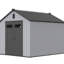 Remise extérieure en plastique de 8 x 10 pi - Créez un espace de divertissement organisé dans la cour pour ranger vos fournitures de jardinage de façon pratique