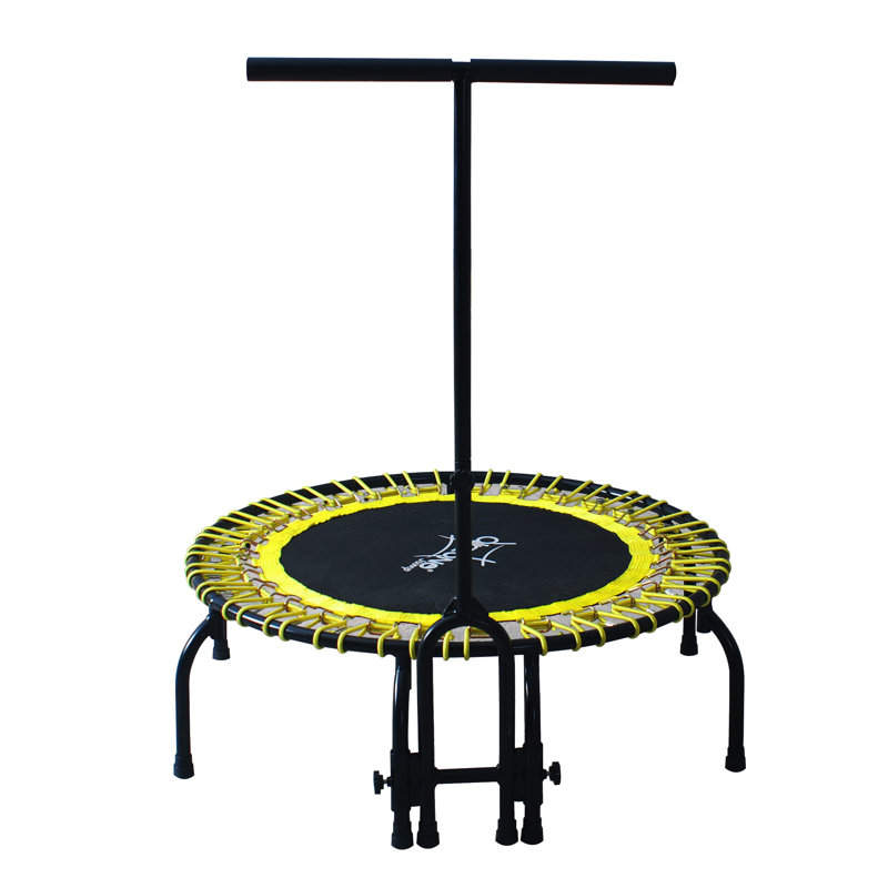 Kids' 38-Inch Round Yellow Fitness Trampoline with T-Handle