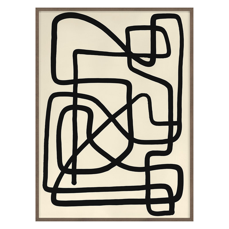 Smooth Moves 4 Print by Kyle Goderwis, Walnut, 46" H x 34" W x 1.5" D
