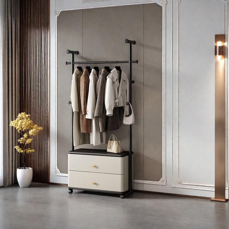 Compact Multi-Functional Wardrobe, Black