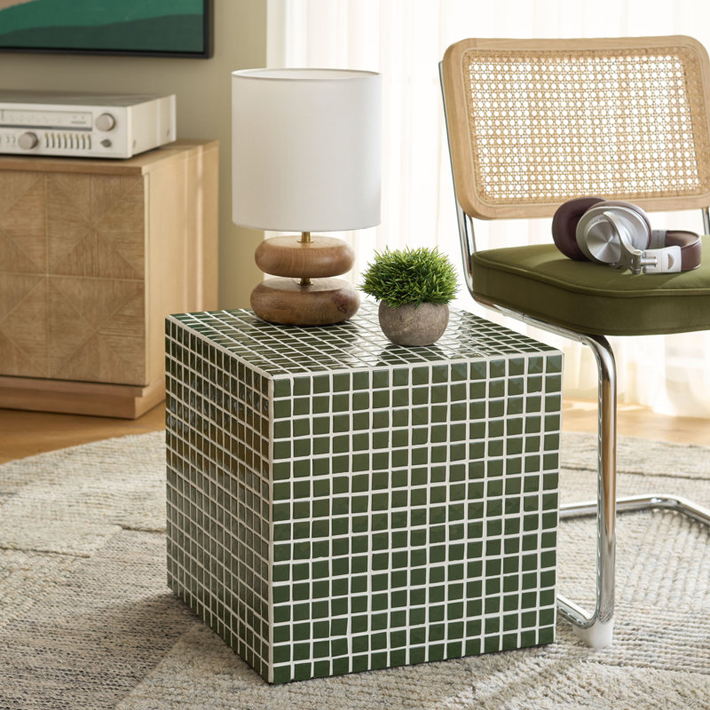 Table d'appoint Hikari, Vert foncé