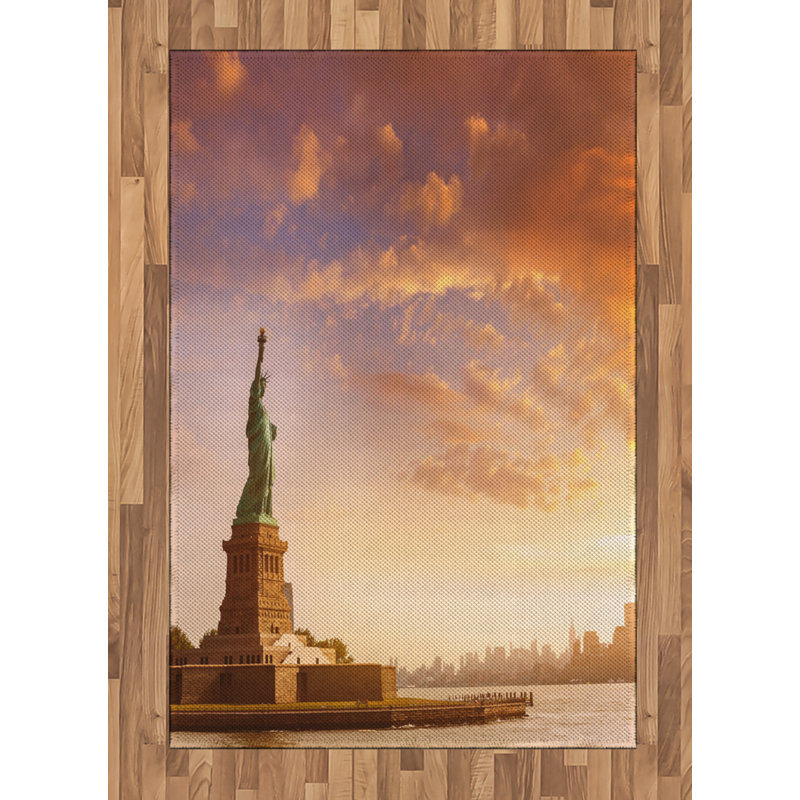 Landscape High Density Long Fiber Poly Threads Decorative Area Rug Carpet, Rectangle 4' x 5'8"
