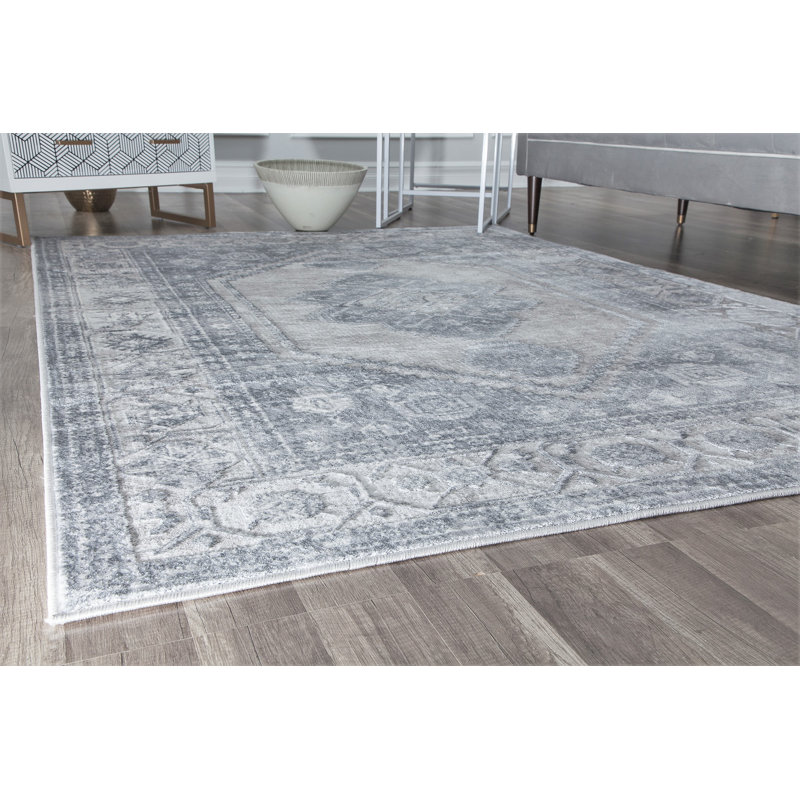 Tapis gris Elliana, Rectangle 8 pi x 10 pi