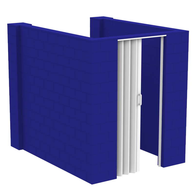 Ensemble de chambre en U Everblock, H 84 po x l 72 po x P 72 po, Bleu