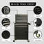 Coffre à outils 5 tiroirs à grande capacité avec armoire à roulettes et rangement noir amovible avec roulettes et serrure pour garage d'atelier-211804581