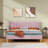 Upholstered Platform Bed Frame with Channel-Tufted Headboard, Strong Wood Slats, No Box Spring Needed, Noiseless Wood Foot, Easy Assemble-608242907-630426523
