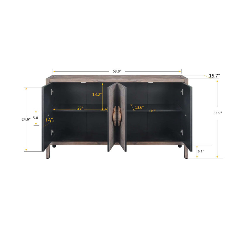 Buffet Romel 59,8, Brun antique