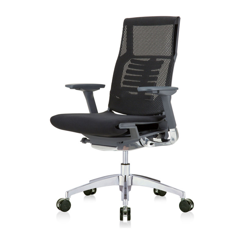 Fauteuil de direction en filet PowerFit, Blanc, Noir