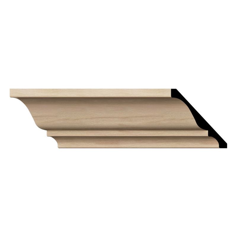 WM45 - Moulure de bois franc massif Crown Americraft, H 3 11/16 po x P 3 3/4 po x F 5 1/4 po x L 96 po, chêne blanchi