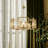 5 - Light Dimmable Glass Drum Chandelier
