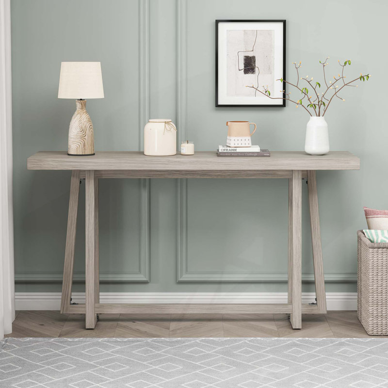 Versatile Console Table with Sturdy Construction for Various Spaces, Grey