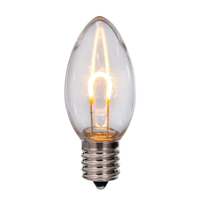 Transparent U-Shaped Filament Warm White Bulb, 25 Bulbs per Bag., 3'' H x 1'' W x 1'' D