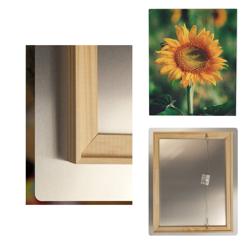 Tournesol Holst — Portrait en métal, H 14 po x l 11 po
