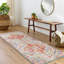 Blue Traditional Rug, Bordered Floral Stain Resistant Easy to Clean Rug For Living Room, Dining Room, Bedroom-1415872672