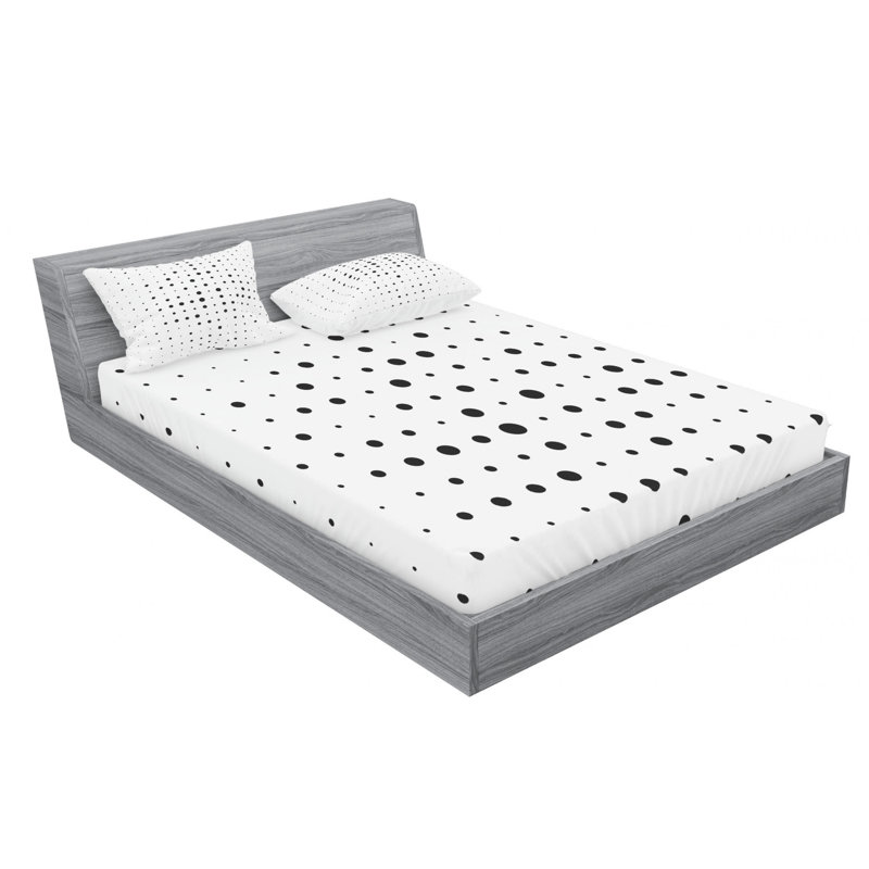 Queen White Multicolor Abstract Microfiber Sheet Set