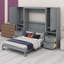Grand lit escamotable FlexiNest avec rangement intégré et fabrication durable-119474867