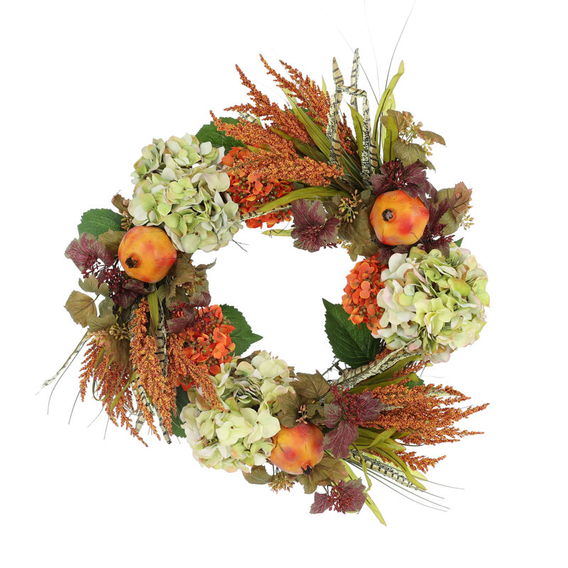 23" Heather and Hydrangea Wreath
