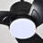 Genson Smart Black 3-Blade Led Lighted Ceiling Fan With Remote-1197799611