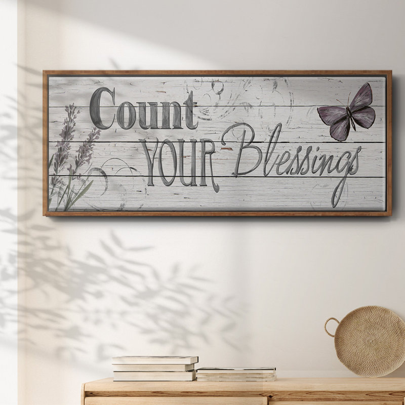 «Count Your Blessings», toile encadrée, H 20 po x l 50 po