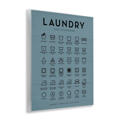 «Laundry Cycles Symbole», art par plaque et lettres