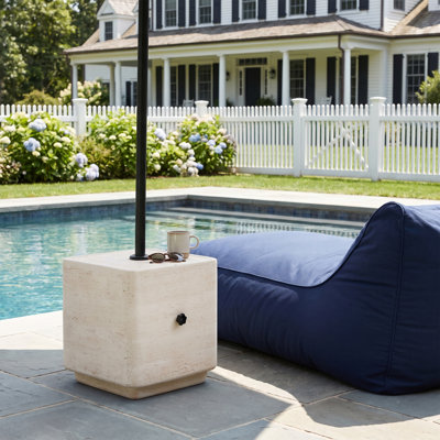 Vienta Outdoor Contemporary Minimalist MGO Umbrella Base with Sand-Filling Design