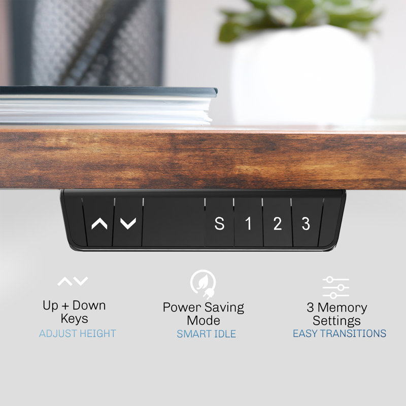 Black Adjustable Height Electric Dual Motor Desk Frame