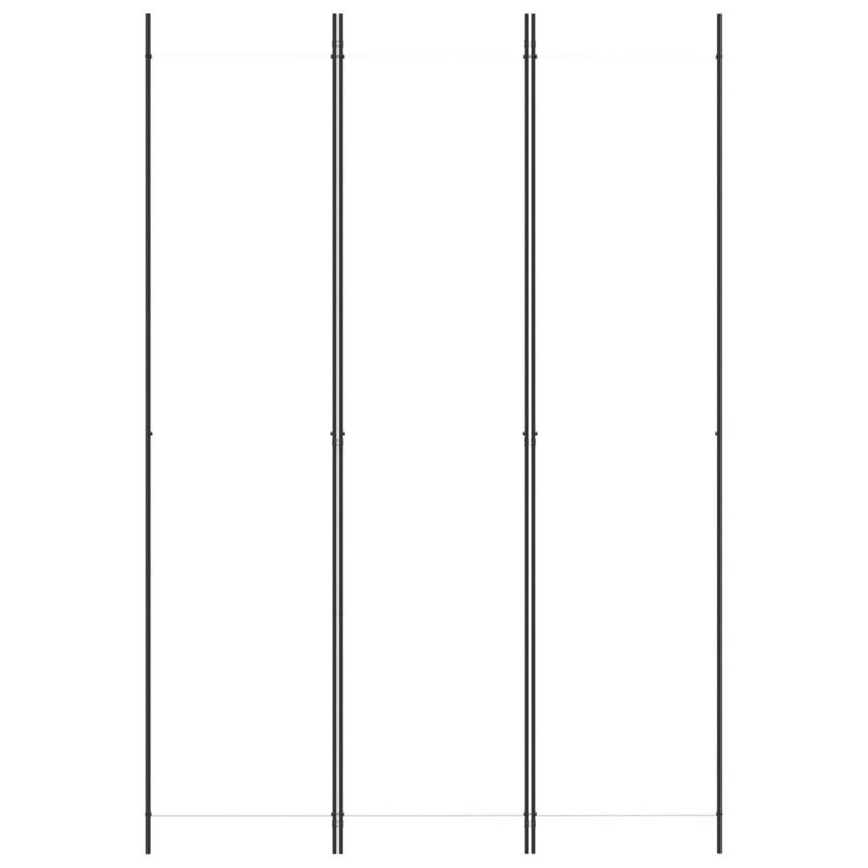 vidaXL 3-Panel Room Divider White 59.1"x86.6" Fabric, White, 3, 86.6" H x 59" W