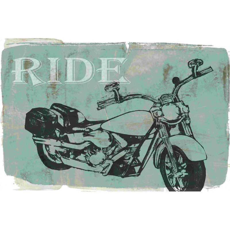 Balade à moto I, H 8 po x l 12 po