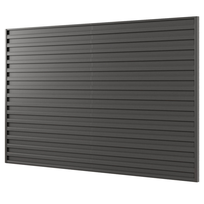 Panneaux muraux à lattes, panneaux muraux à lattes en PVC robustes, système de rangement mural, outil de planches en ardoise de 4 pi x 8 pi avec support robuste et installation facile
